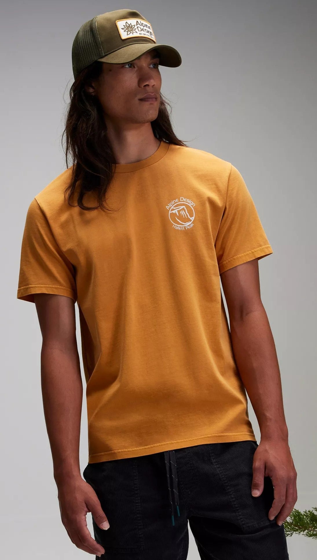 [ADM24100-GH] MENS ALPINE DESIGN AD HIKE SS SHORT SLEEVE GRAPHIC UPF 30+ T-SHIRT