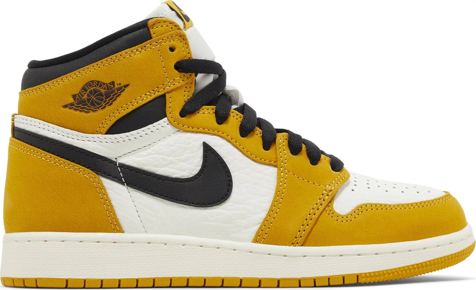 [FD1437-701] Grade School Air Jordan Retro 1 High OG "Yellow Ochre"