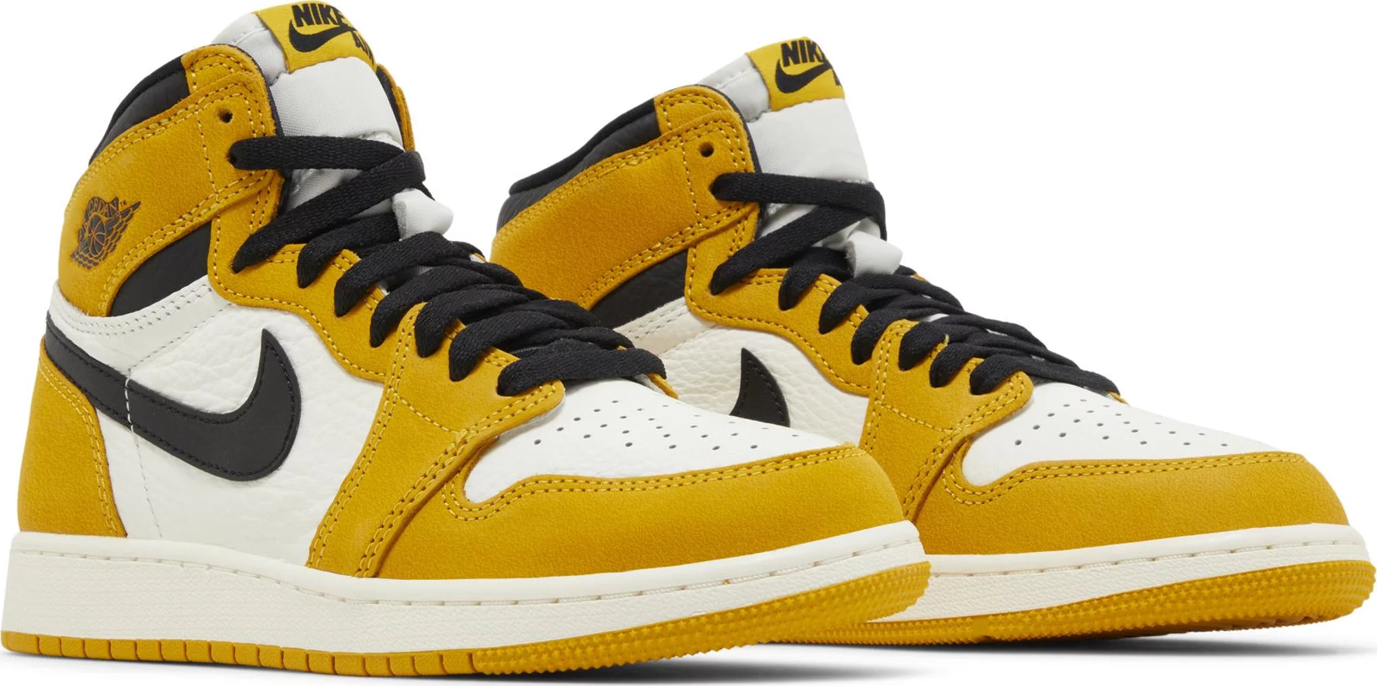 [FD1437-701] Grade School Air Jordan Retro 1 High OG "Yellow Ochre"