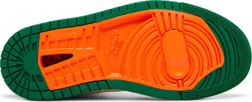 [DV1305-308] Womens Air Jordan RETRO 1 HIGH ZOOM AIR CMFT 2 'PINE GREEN ORANGE'
