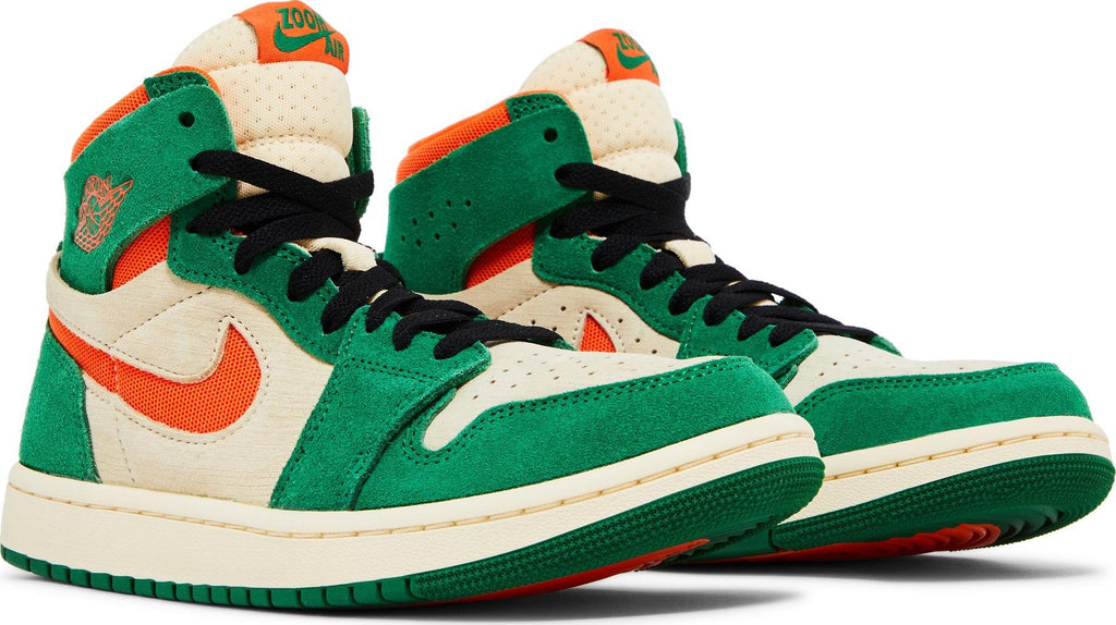 [DV1305-308] Womens Air Jordan RETRO 1 HIGH ZOOM AIR CMFT 2 'PINE GREEN ORANGE'