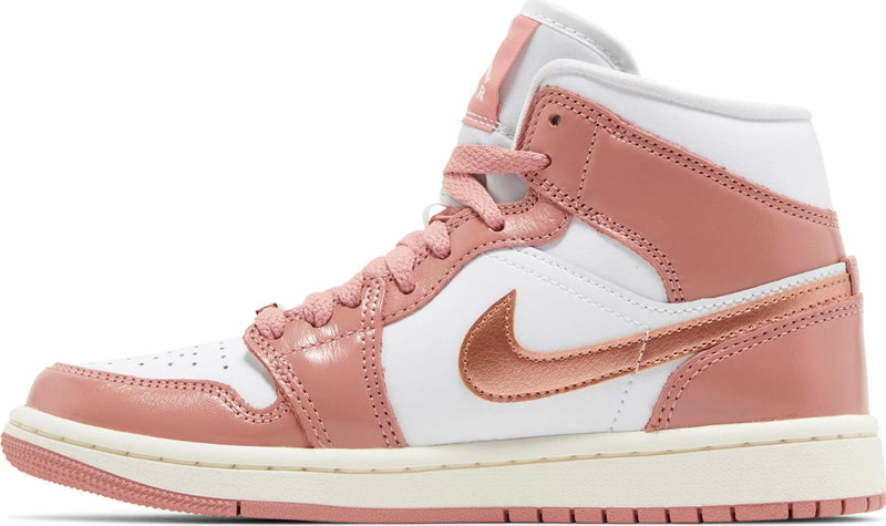 [FB9892-670] Womens Air Jordan Retro 1 MID SE 'Red Stardust'