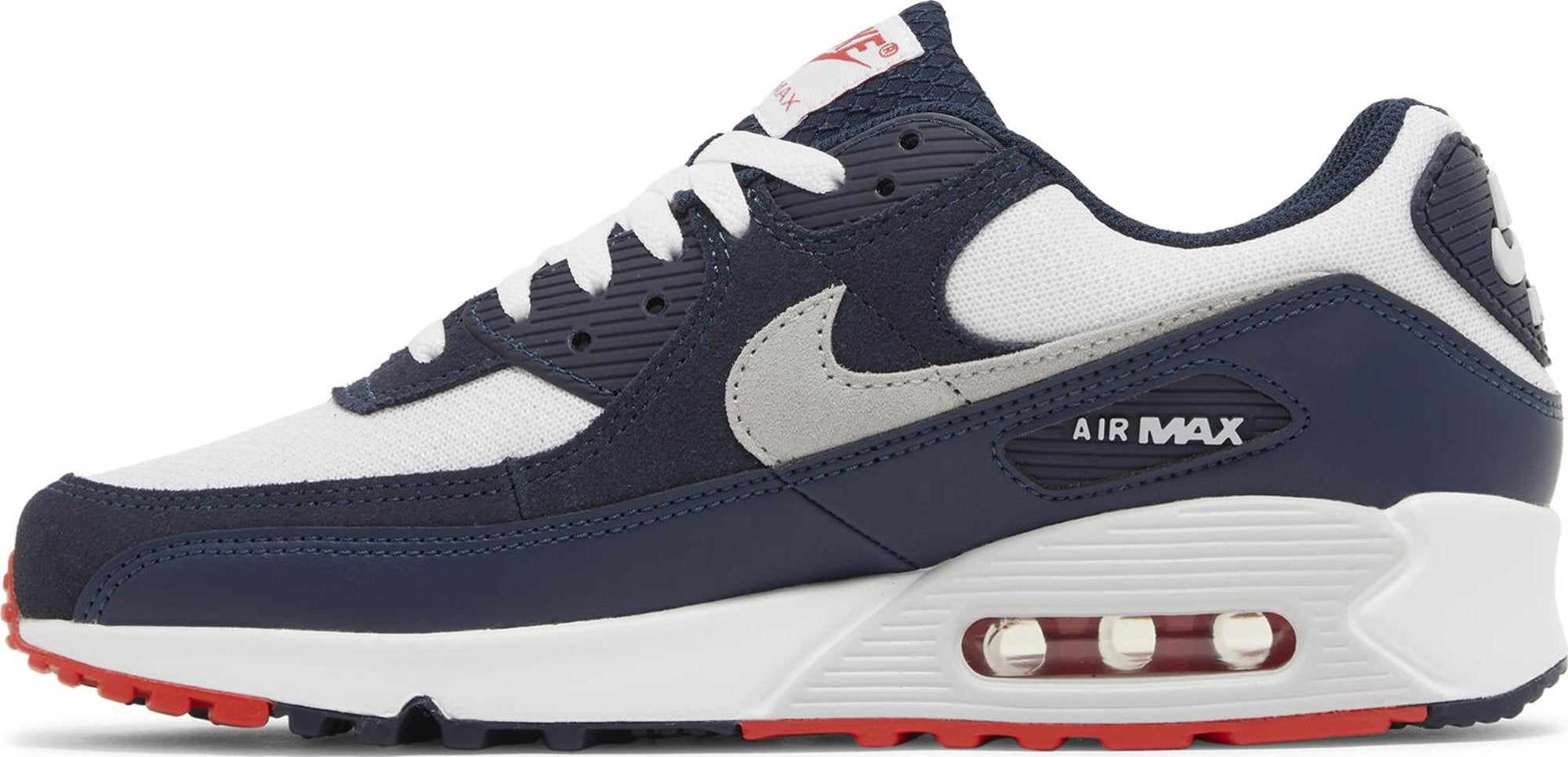 [DM0029-400] Mens Nike AIR MAX 90 'OBSIDIAN TRACK RED'