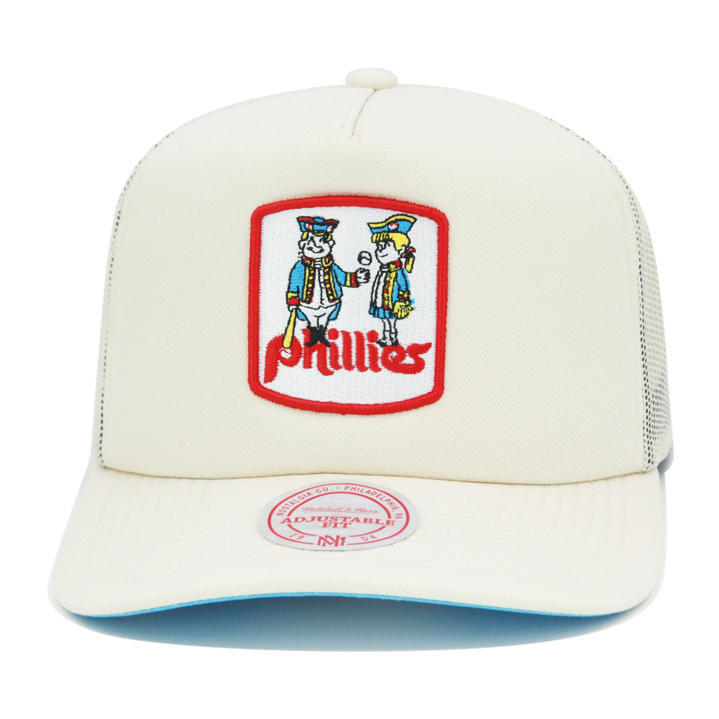 Mens Mitchell & Ness MLB EVERGREEN TRUCKER COOP PHILLIES