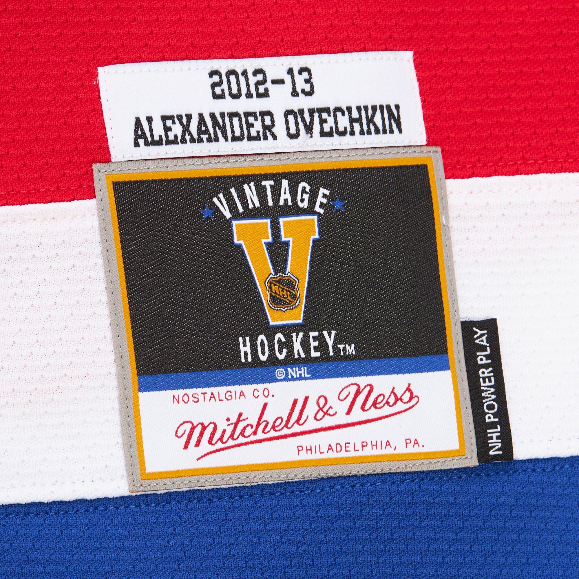 Mens Mitchell & Ness NHL WHITE ALTERNATE JERSEY CAPITALS 2012 ALEXANDER OVECHKIN