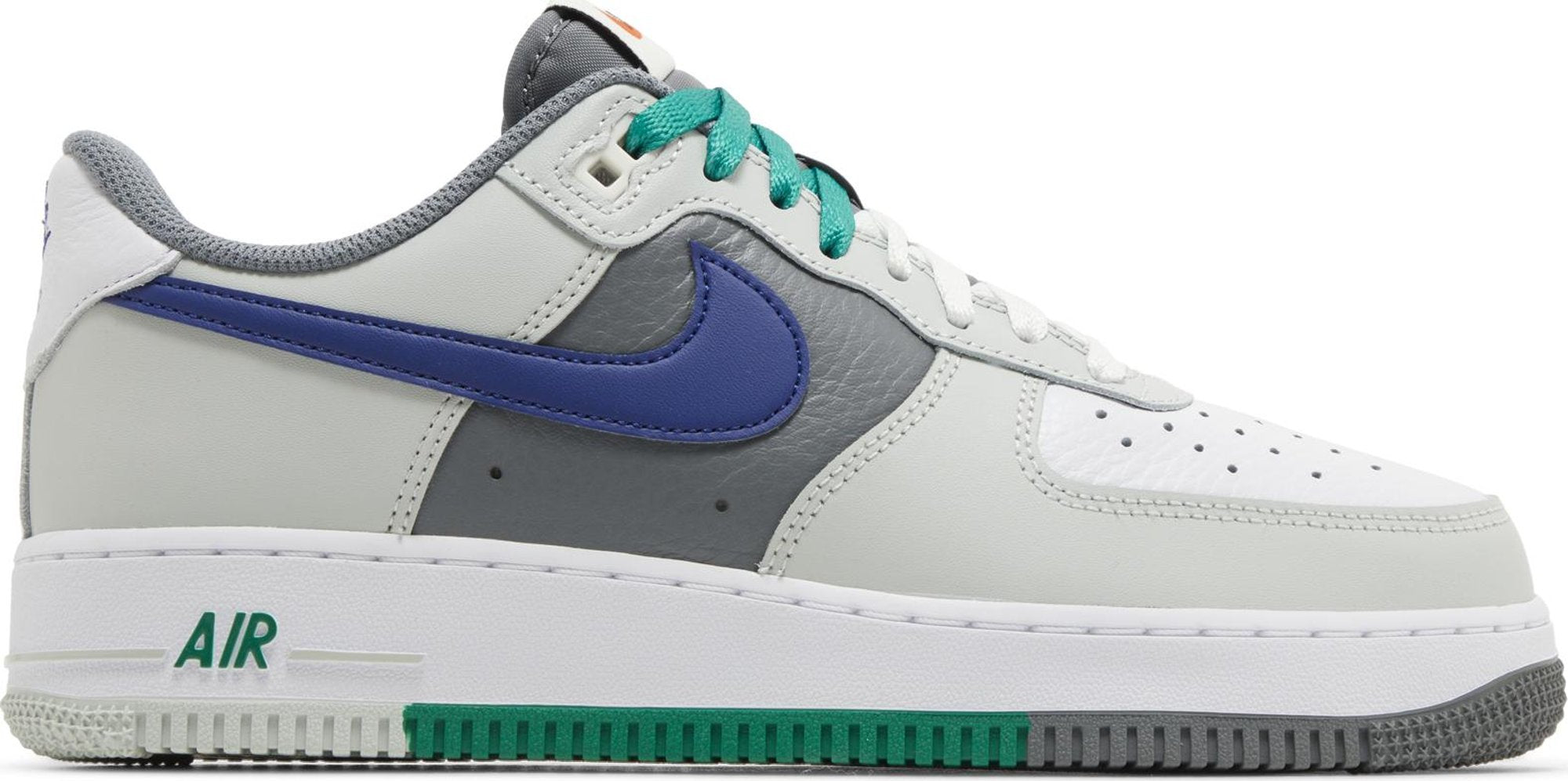 [FD2592-001] Mens Nike Air Force 1 Low '07 LV8 'Split Light Silver Deep Royal Blue'