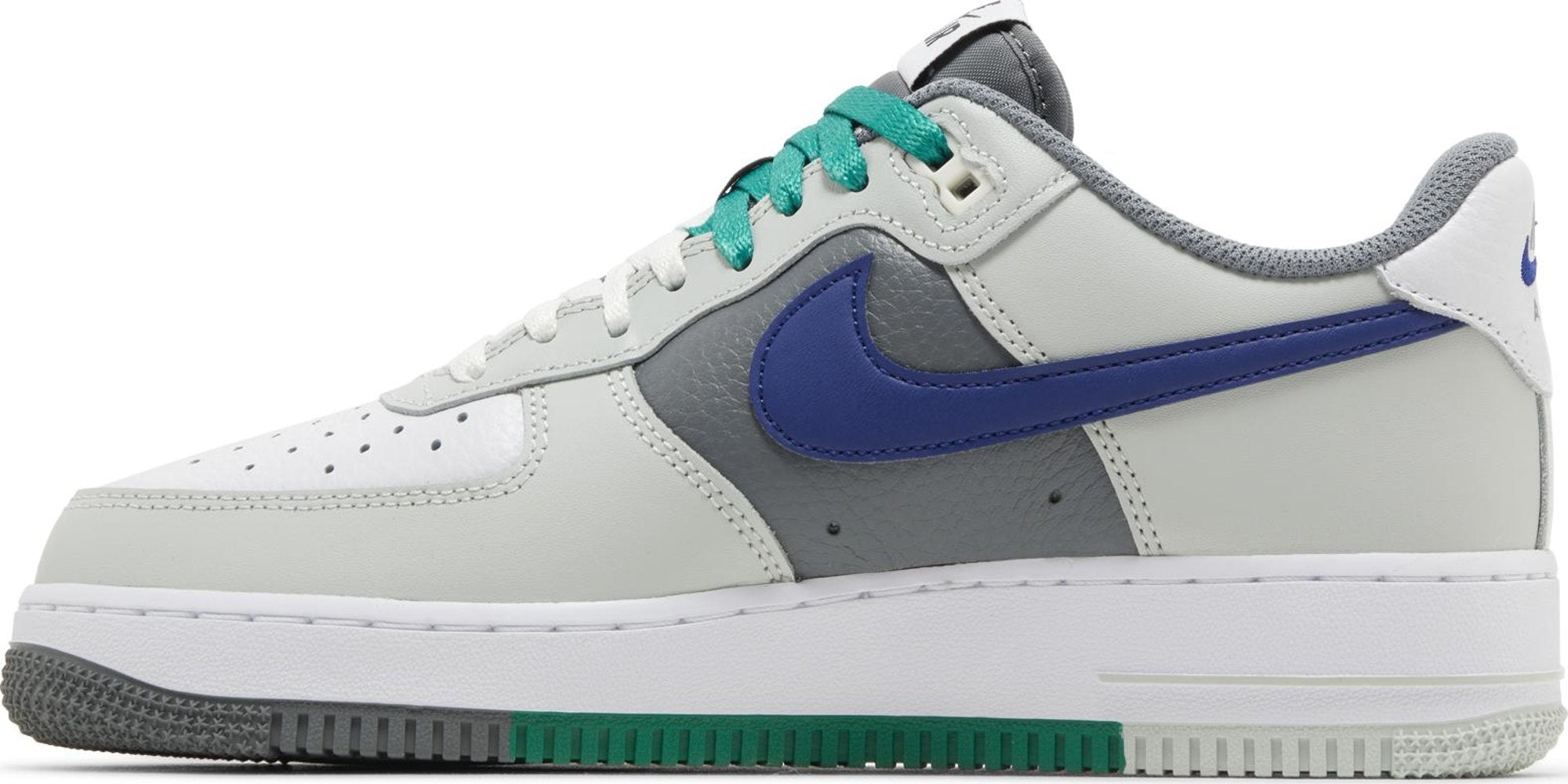 [FD2592-001] Mens Nike Air Force 1 Low '07 LV8 'Split Light Silver Deep Royal Blue'