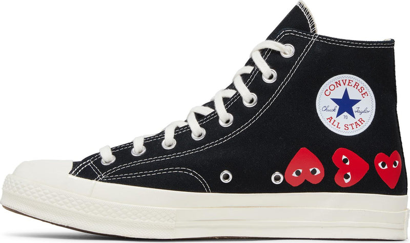 [A08147C] Mens Converse Chuck Taylor All Star 70 Hi 'Comme des Garcons PLAY Multi-Heart Black'