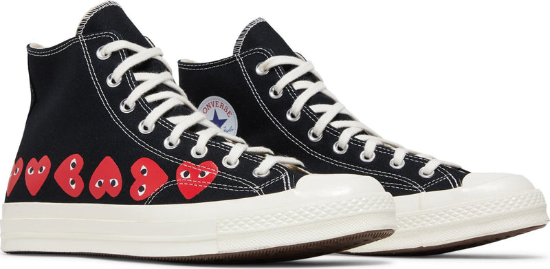 [A08147C] Mens Converse Chuck Taylor All Star 70 Hi 'Comme des Garcons PLAY Multi-Heart Black'