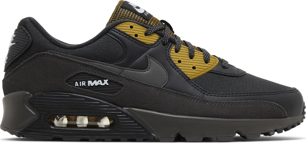 [FB9657-001] MENS NIKE AIR MAX 90 'BLACK BRONZINE' - BLACK/BRONZINE/BLUE TINT/MEDIUM ASH