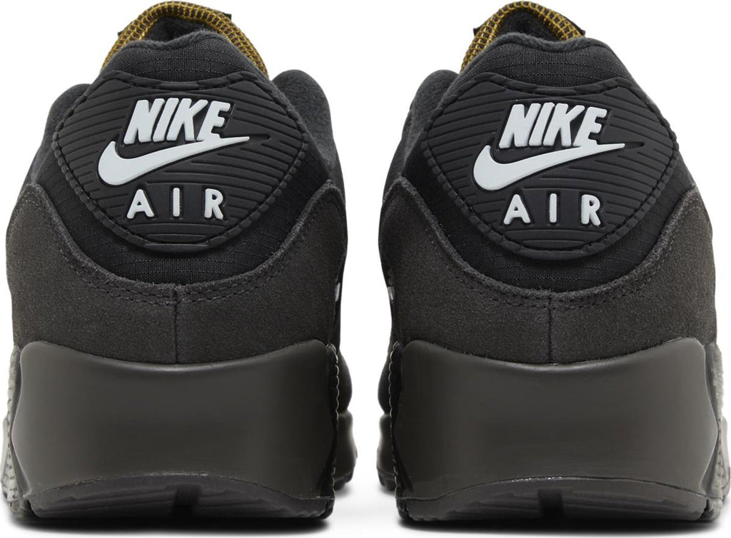 [FB9657-001] MENS NIKE AIR MAX 90 'BLACK BRONZINE' - BLACK/BRONZINE/BLUE TINT/MEDIUM ASH