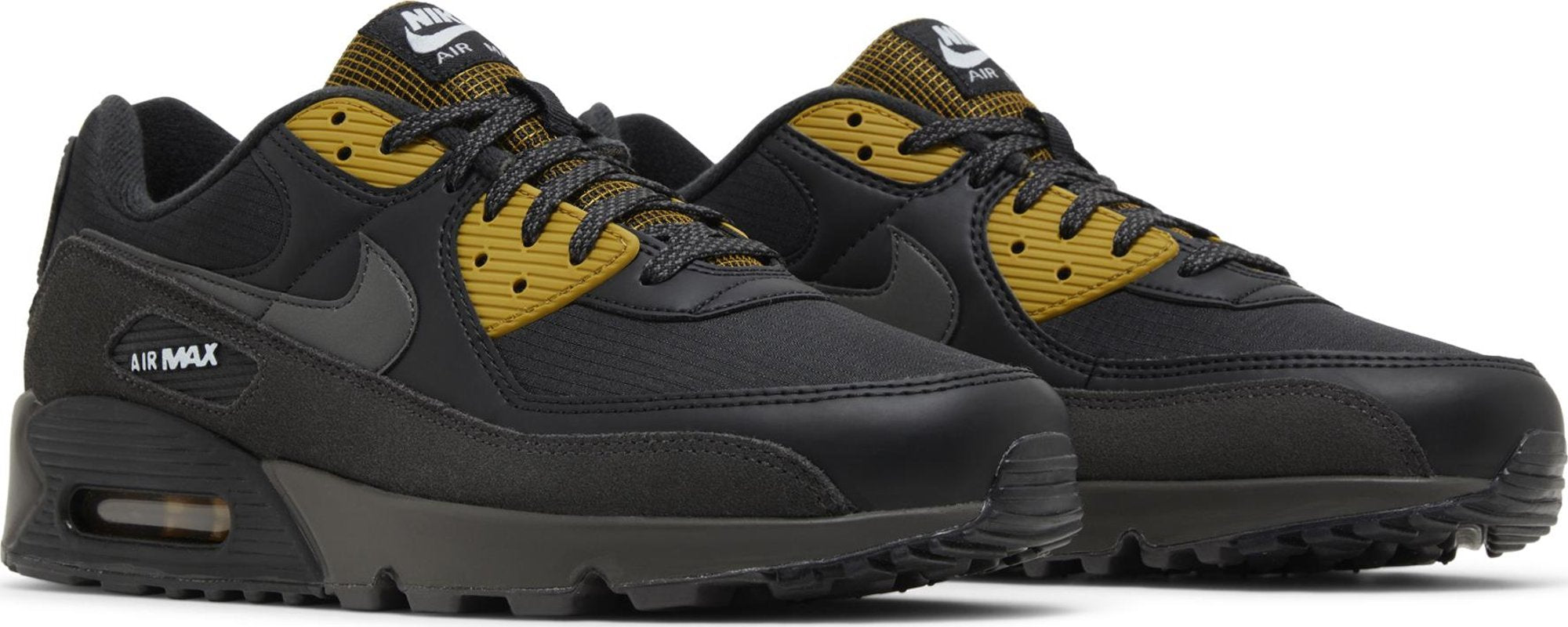 [FB9657-001] MENS NIKE AIR MAX 90 'BLACK BRONZINE' - BLACK/BRONZINE/BLUE TINT/MEDIUM ASH