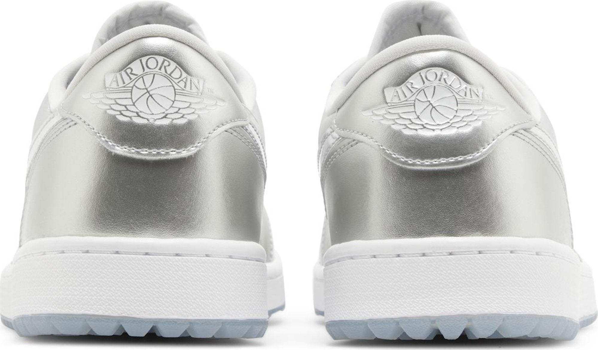 [FD6848-001] MENS AIR JORDAN RETRO 1 LOW GOLF 'GIFT GIVING PACK' - METALLIC SILVER/METALLIC SILVER/PHOTON DUST/WHITE