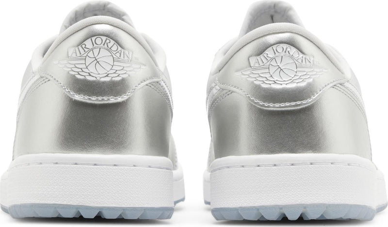 [FD6848-001] MENS AIR JORDAN RETRO 1 LOW GOLF 'GIFT GIVING PACK' - METALLIC SILVER/METALLIC SILVER/PHOTON DUST/WHITE