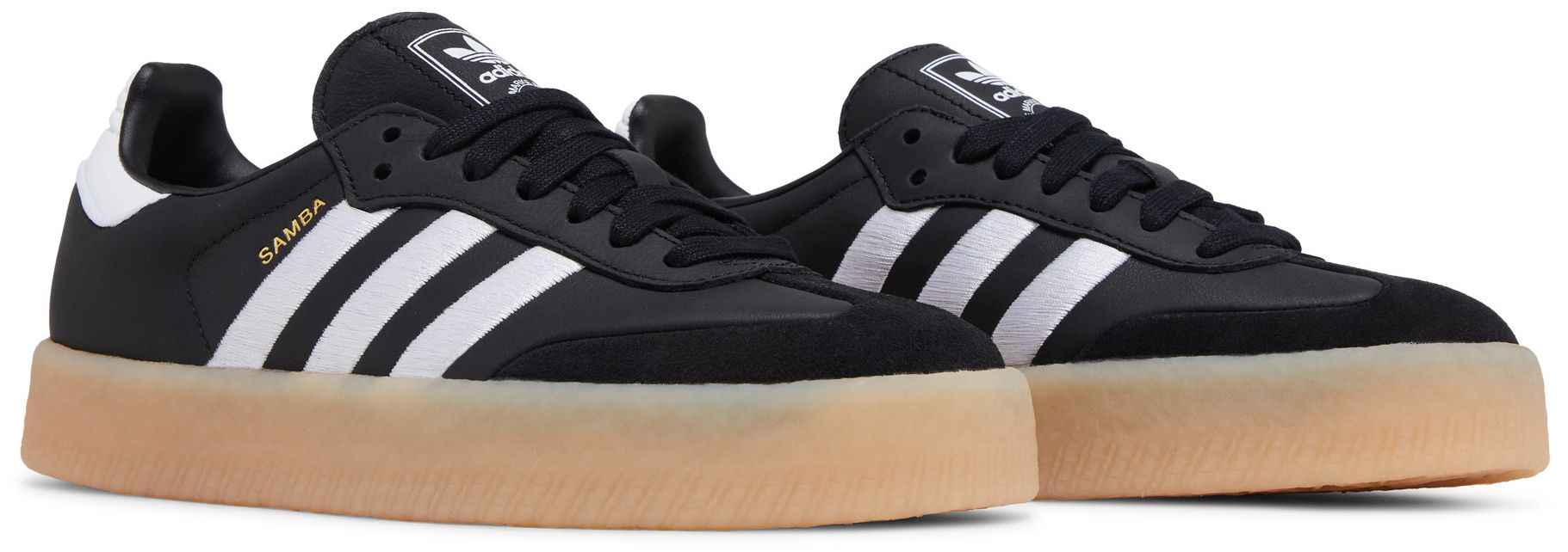 [ID0436] WOMENS ADIDAS ORIGINALS SAMBAE 'BLACK WHITE GUM'
