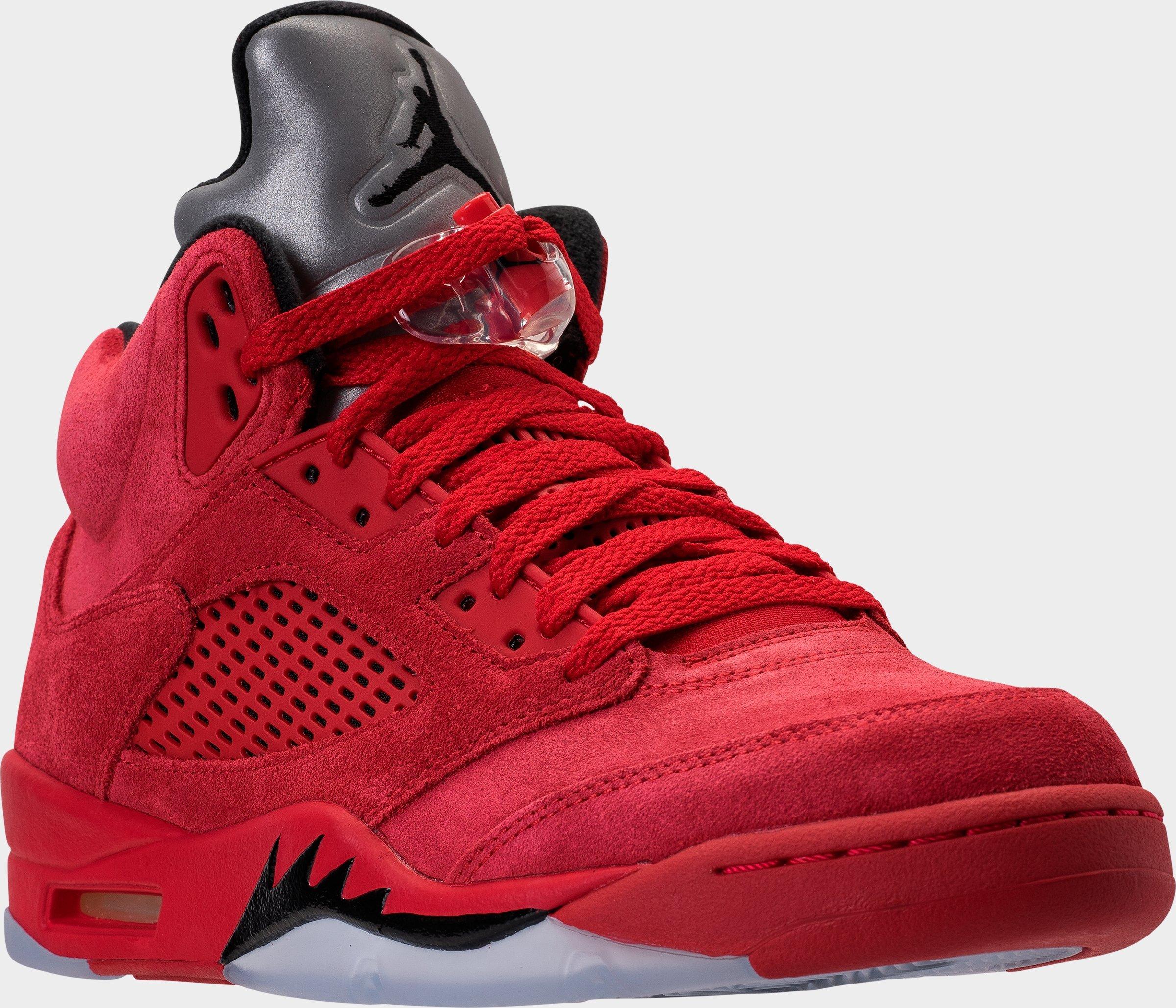 [136027-602] MENS AIR JORDAN RETRO 5 'RED SUEDE'