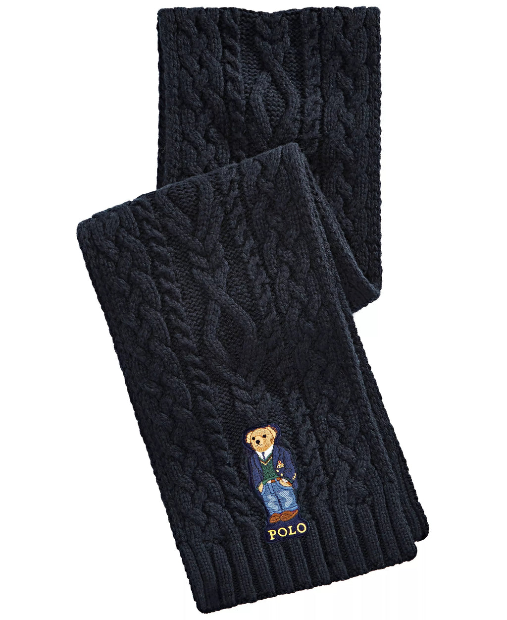 [PC0419-433] ADULT POLO RALPH LAUREN ARAN ST. ANDREW BEAR SCARF