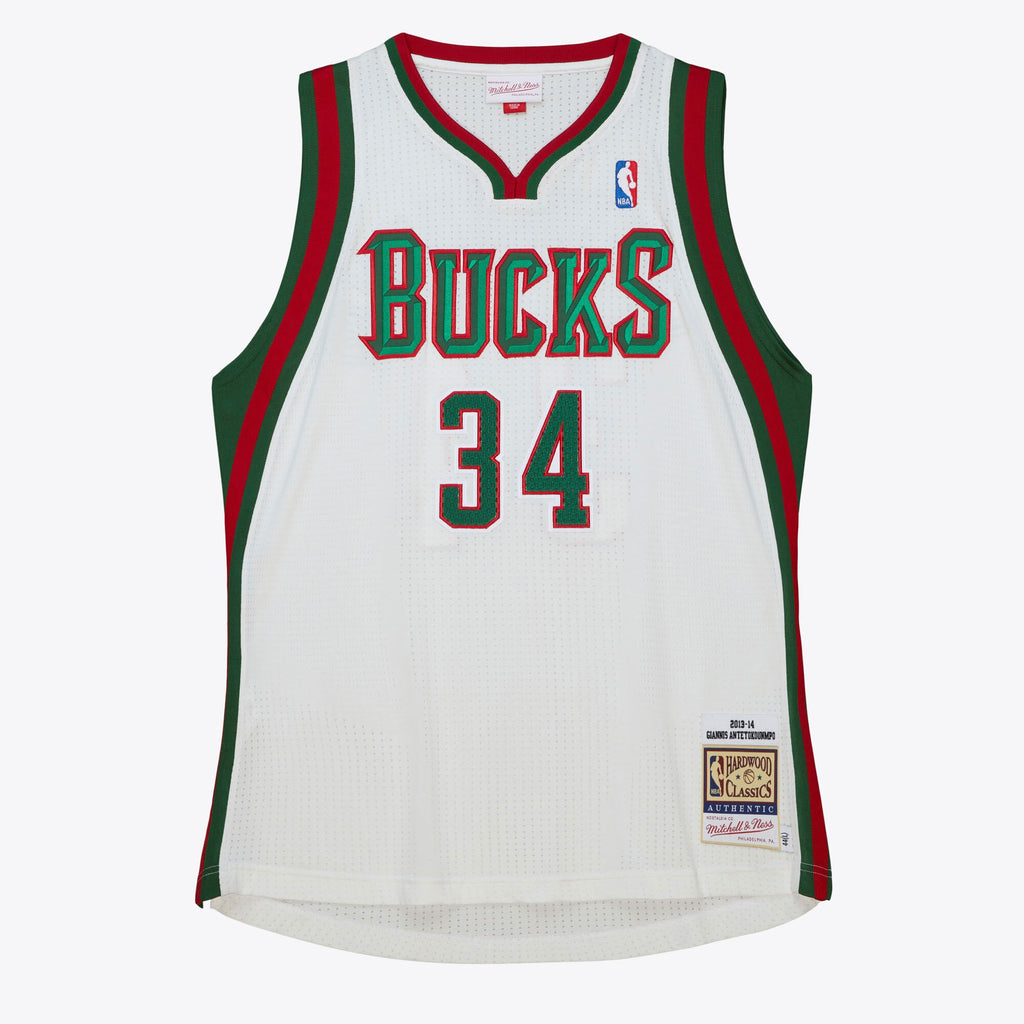Mens Mitchell & Ness NBA HOME JERSEY BUCKS 2013 GIANNIS ANTETOKOUNMPO