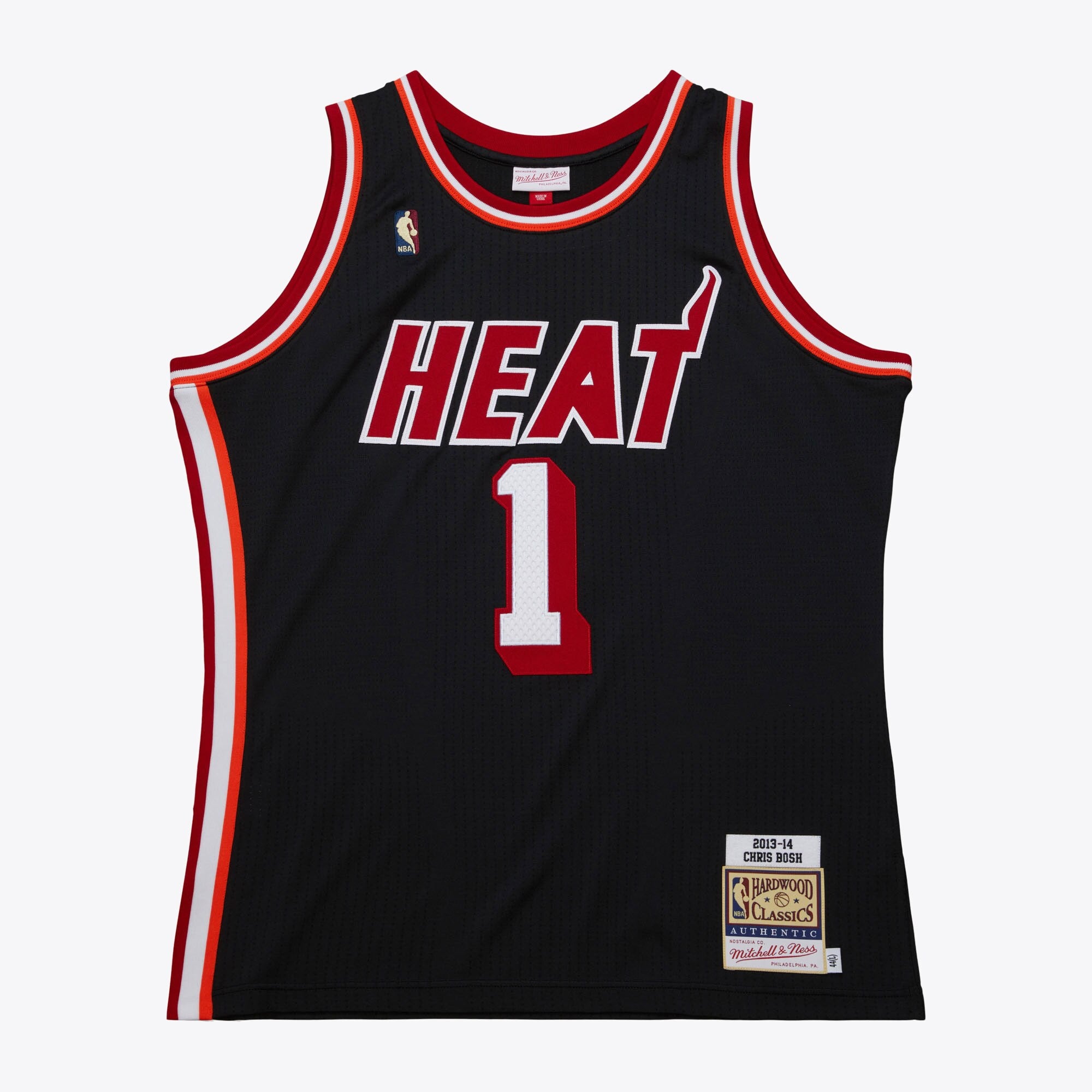 Mens Mitchell & Ness NBA DARK HWC JERSEY HEAT 2013 CHRIS BOSH