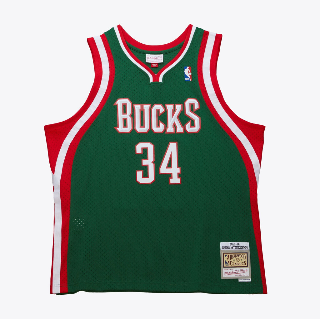 MENS MITCHELL & NESS NBA DARK JERSEY BUCKS 2013 GIANNIS ANTETOKOUNMPO