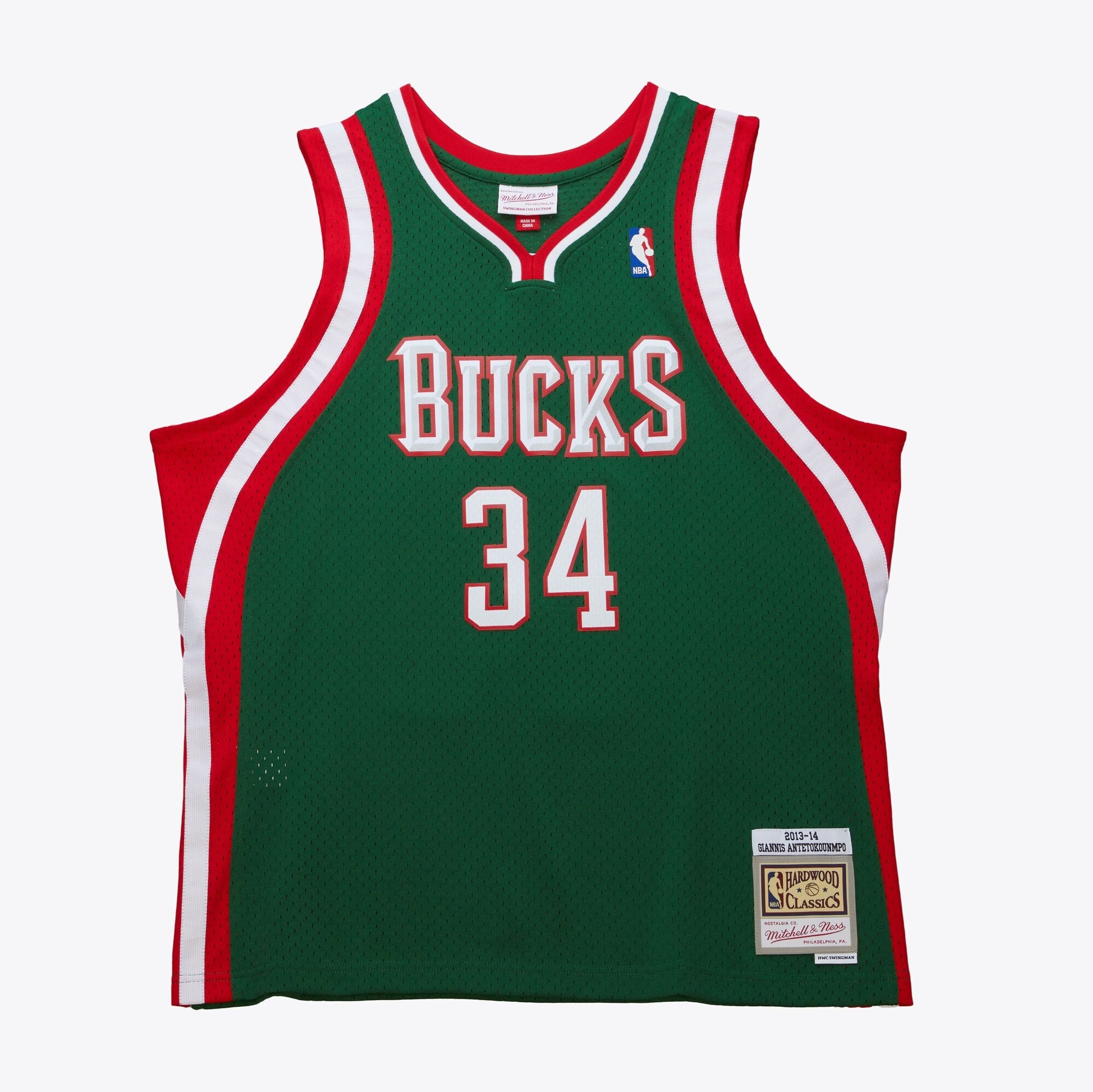 MENS MITCHELL & NESS NBA DARK JERSEY BUCKS 2013 GIANNIS ANTETOKOUNMPO