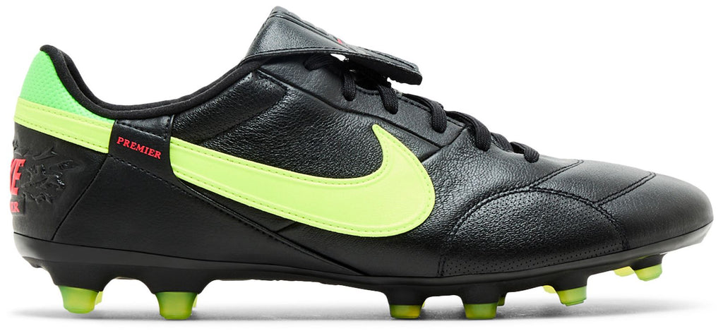 [HM0265-008] MENS NIKE PREMIER 3 LOW FG 'BLACK GREEN STRIKE'