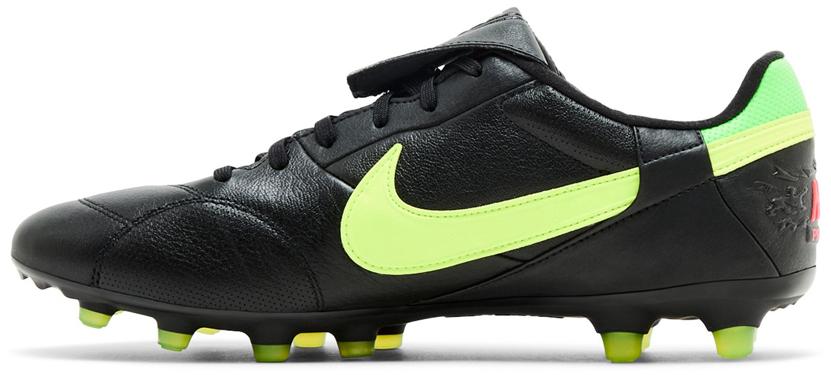 [HM0265-008] MENS NIKE PREMIER 3 LOW FG 'BLACK GREEN STRIKE'