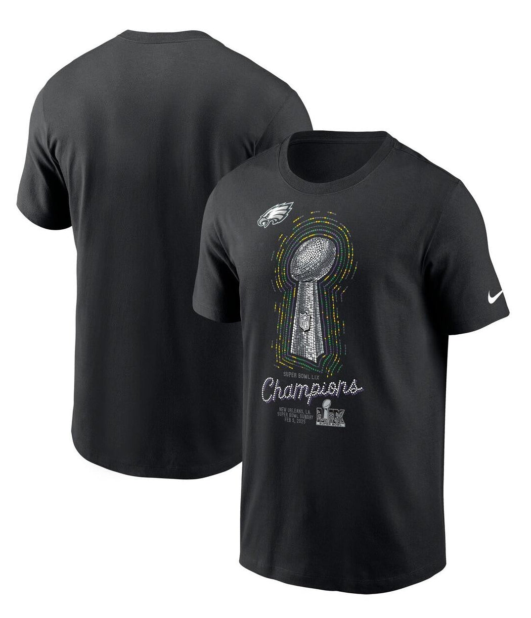 [21466828] MENS NIKE NFL EAGLES SUPER BOWL LIX CHAMPIONS LOMBARDI TROPHY TEE