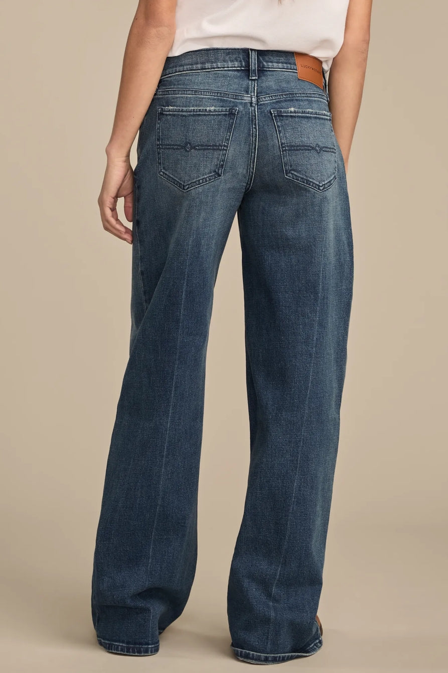 [144121-430] WOMENS LUCKY BRAND MID RISE SWEET WIDE LEG - SET IT FREE WASH