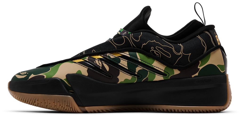 [JH6358] MENS ADIDAS DAME 9 'BAPE BLACK GREEN'