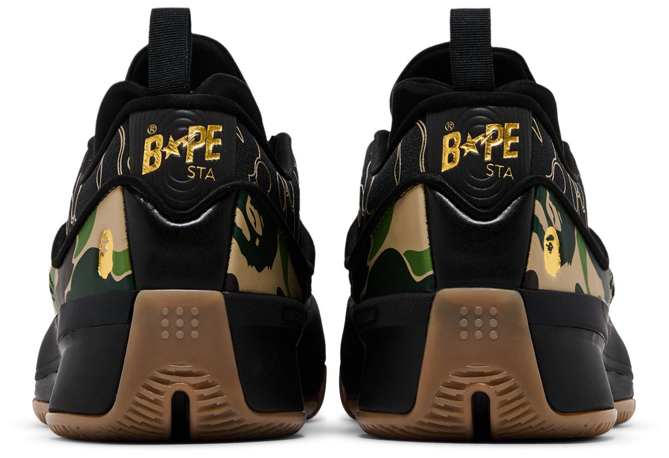 [JH6358] MENS ADIDAS DAME 9 'BAPE BLACK GREEN'