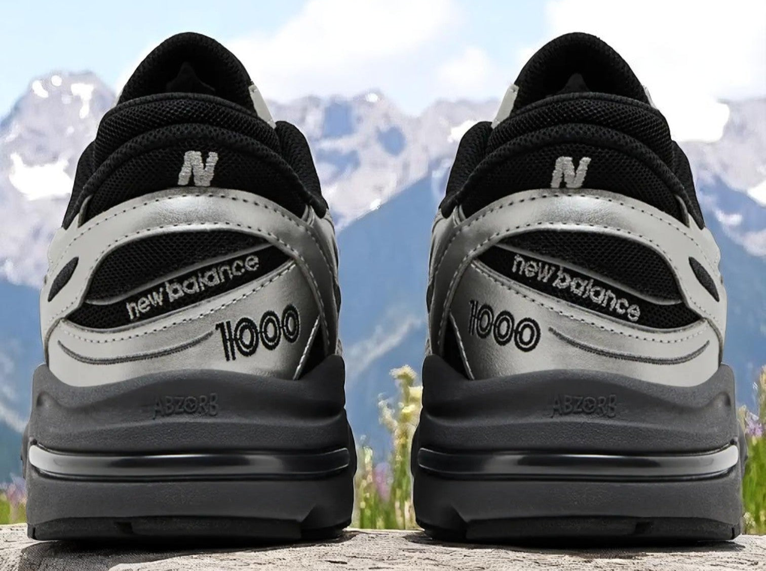 [M1000EGR] Mens New Balance 1000 'Black Silver Metallic'
