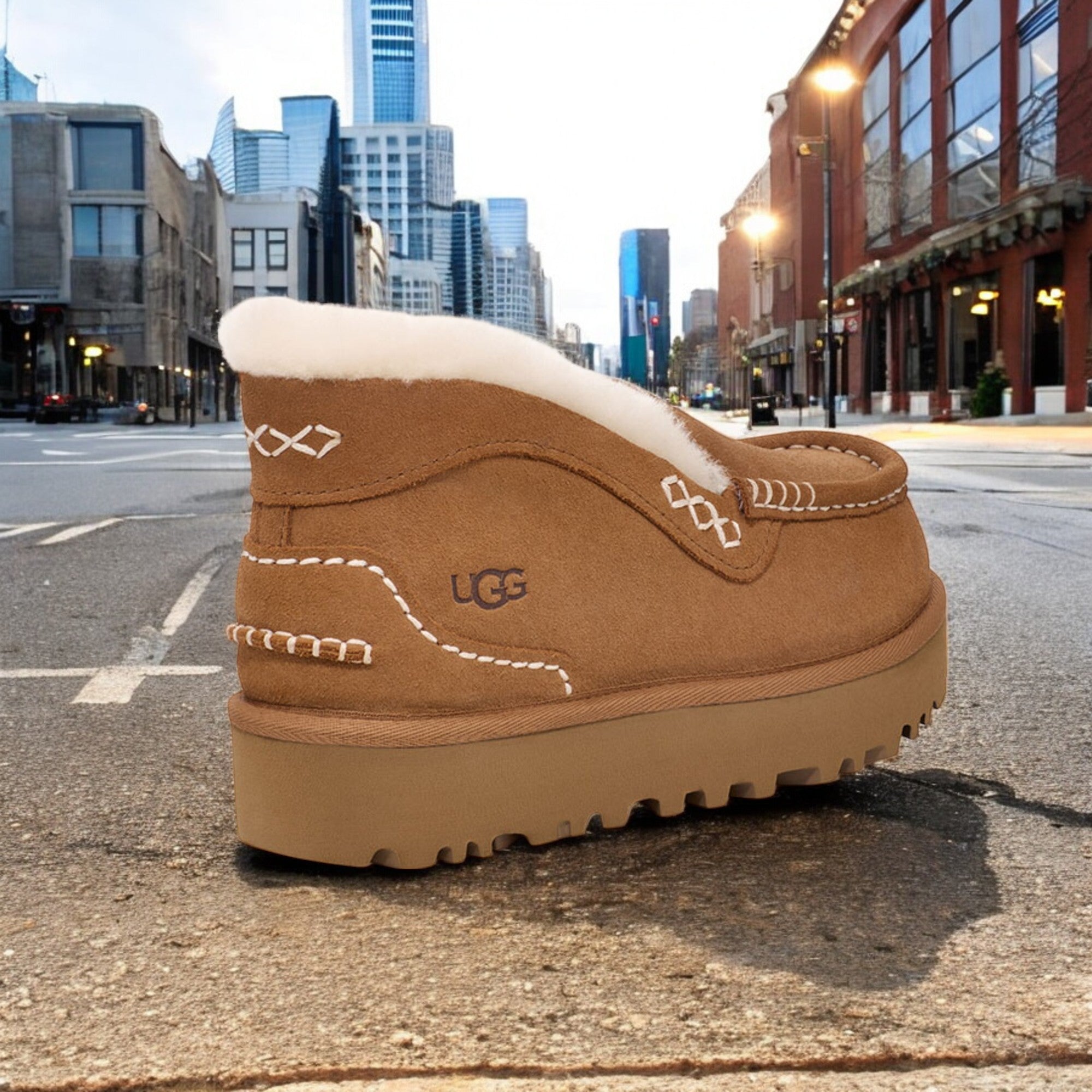 [1158250-CHE] WOMENS UGG ANSLEY PARC 'CHESTNUT'