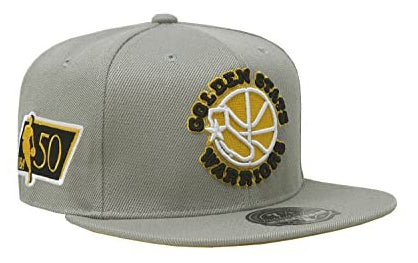 MENS MITCHELL & NESS NBA SUNNY GRAY FITTED HWC WARRIORS