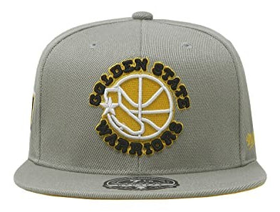 MENS MITCHELL & NESS NBA SUNNY GRAY FITTED HWC WARRIORS