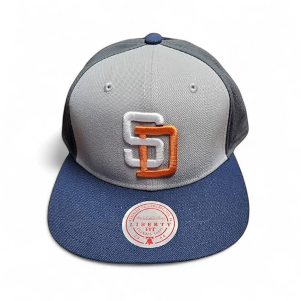MENS MITCHELL & NESS MLB TRIPLE PLAY LIBERTY SNAPBACK COOP PADRES