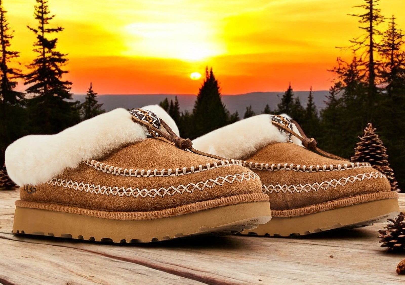 [1158258-CHE] WOMENS UGG TASMAN ALPINE SLIPPER 'CHESTNUT'