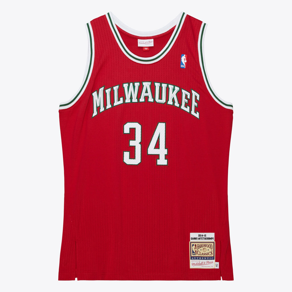 Mens Mitchell & Ness NBA MILWAUKEE BUCKS HOME JERSEY BUCKS 2014 GIANNIS ANTETOKOUNMPO