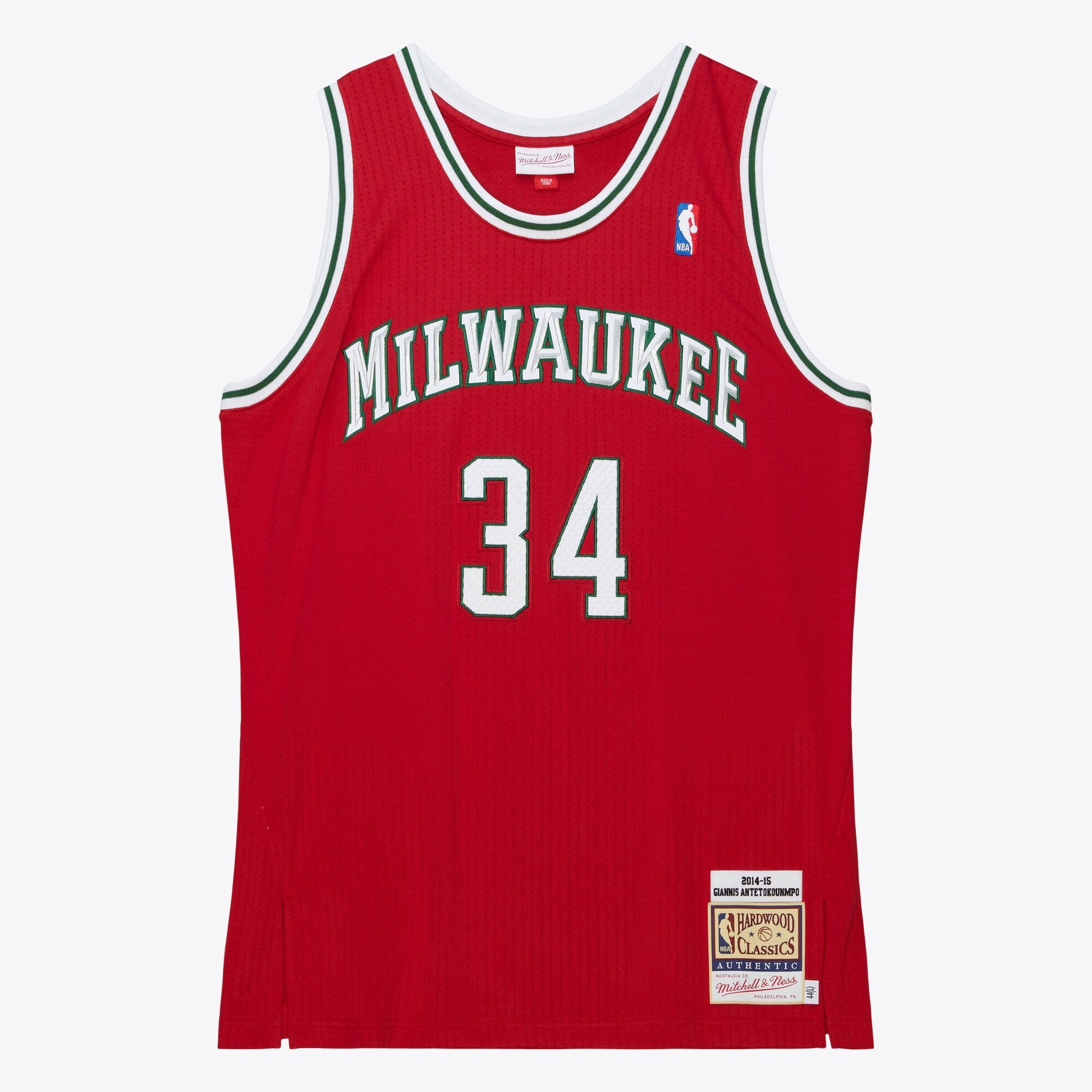 Mens Mitchell & Ness NBA MILWAUKEE BUCKS HOME JERSEY BUCKS 2014 GIANNIS ANTETOKOUNMPO