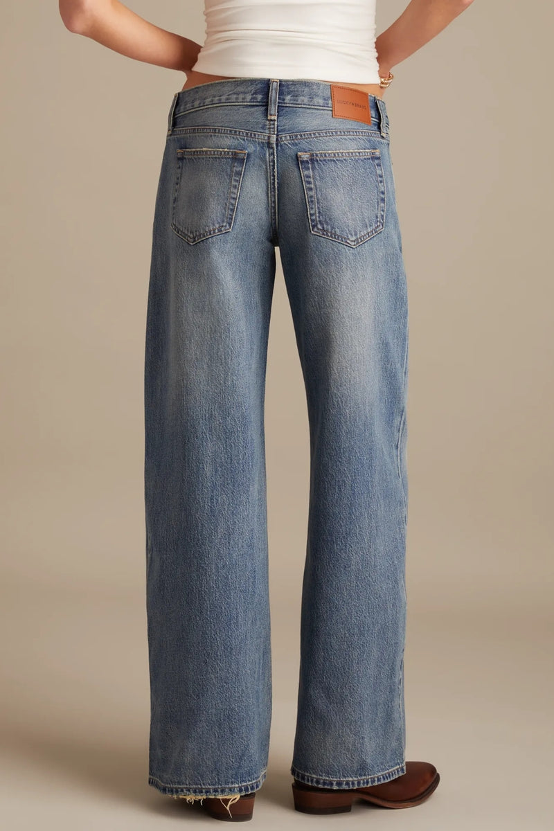 [150926-420] WOMENS LUCKY BRAND SUPER LOW RISE ULTRA WIDE ANKLE LENGTH - GET LOW WASH