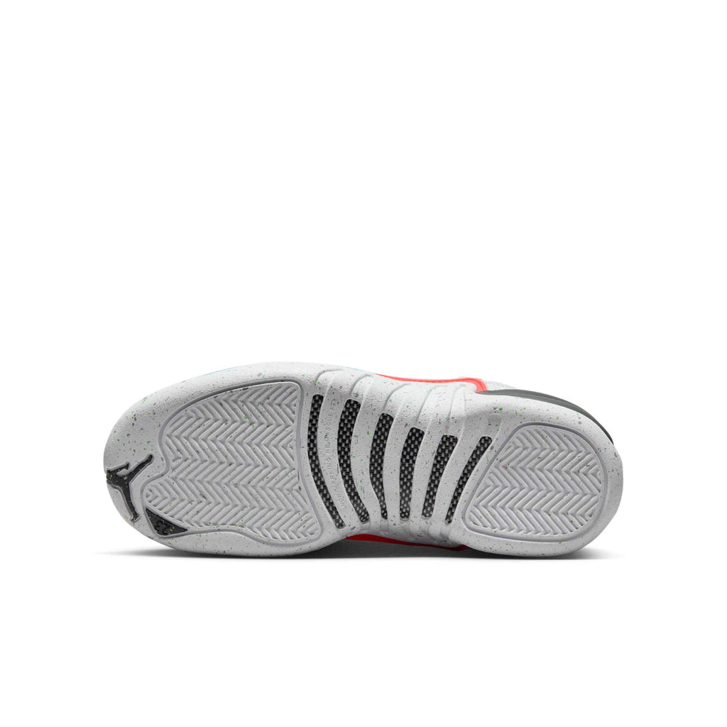 [153265-130] GRADE SCHOOL AIR JORDAN RETRO 12 'WHITE VAPOR GREEN (GS)'
