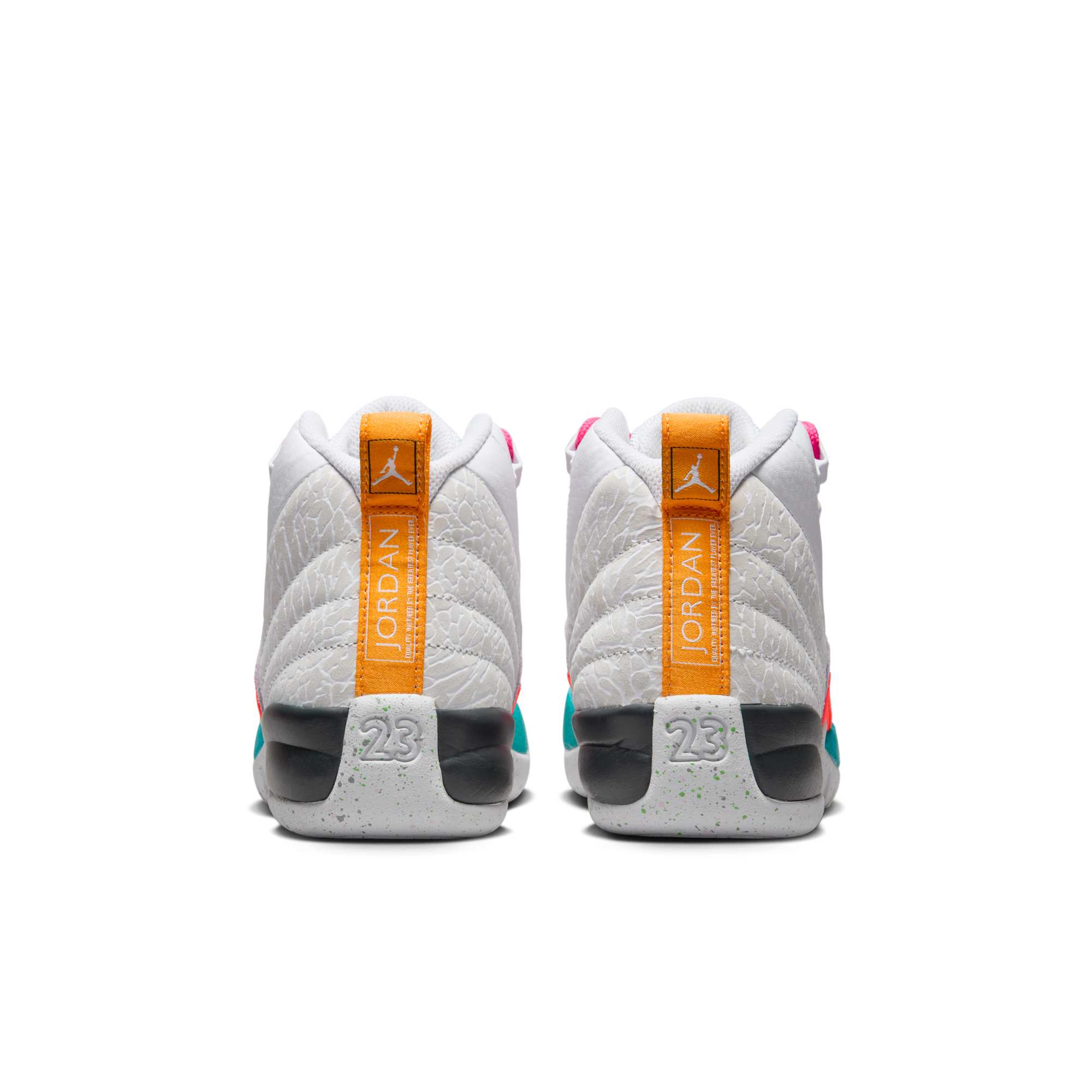 [153265-130] GRADE SCHOOL AIR JORDAN RETRO 12 'WHITE VAPOR GREEN (GS)'