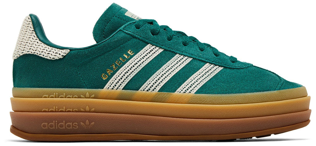 [JS3358] WOMENS ADIDAS GAZELLE BOLD 'COLLEGIATE GREEN WHITE GOLD'