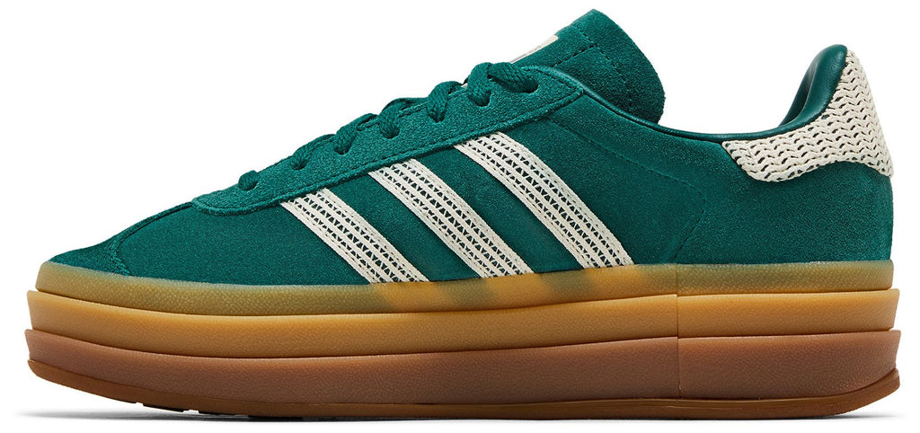 [JS3358] WOMENS ADIDAS GAZELLE BOLD 'COLLEGIATE GREEN WHITE GOLD'