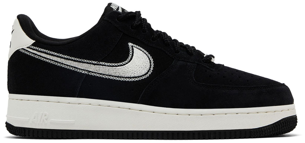 [HJ4465-001] MENS NIKE AIR FORCE 1 '07 LV8 'BLACK SAIL EMBROIDERED SWOOSH'