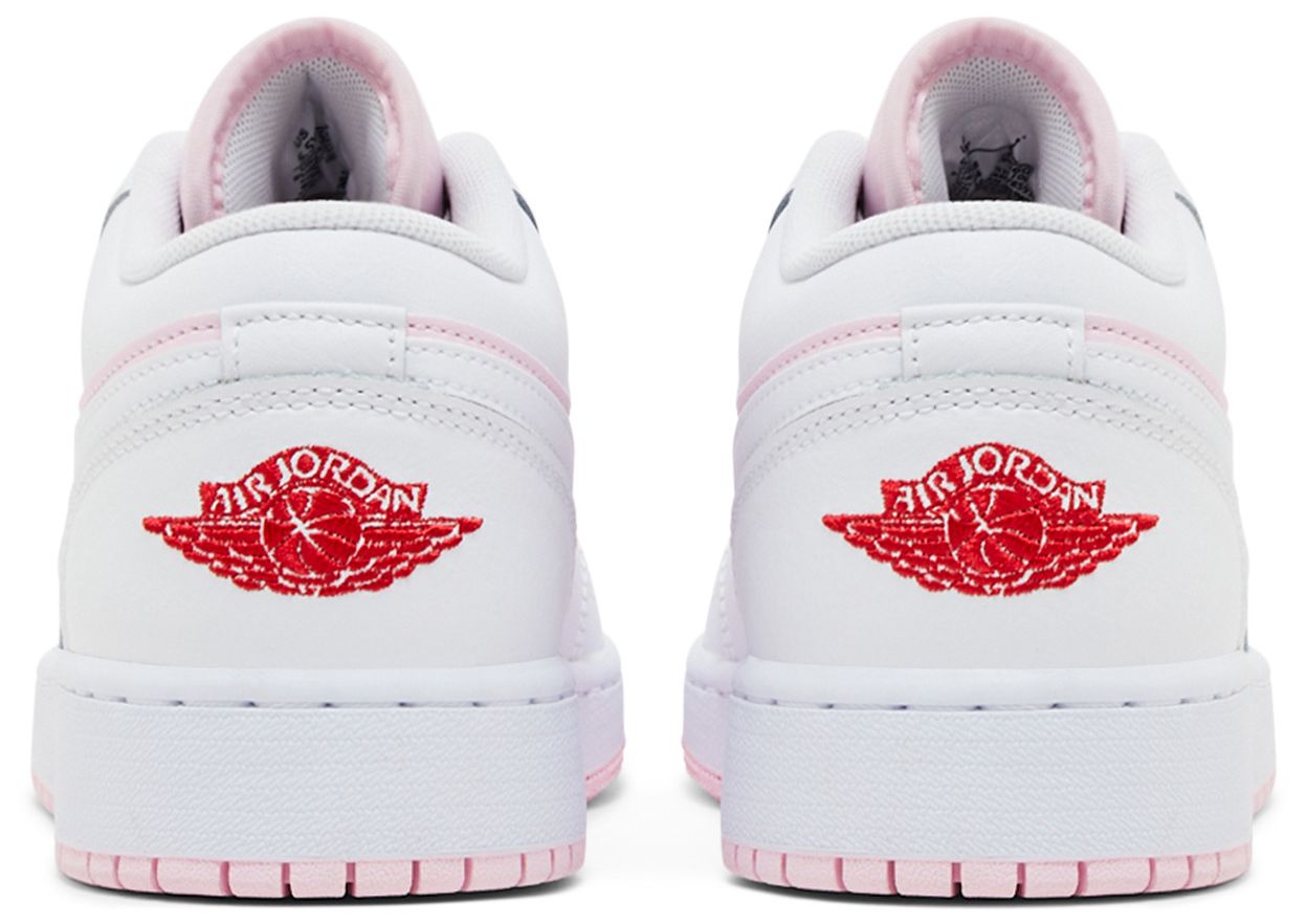 [553560-608] GRADE SCHOOL AIR JORDAN RETRO 1 LOW 'PINK FOAM FIRE RED WHITE (GS)'