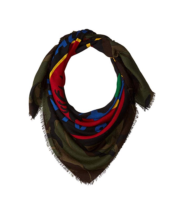 [PC0469-352] Mens Polo Ralph Lauren Polo Sportsman Camo Scarf (42" X 42")