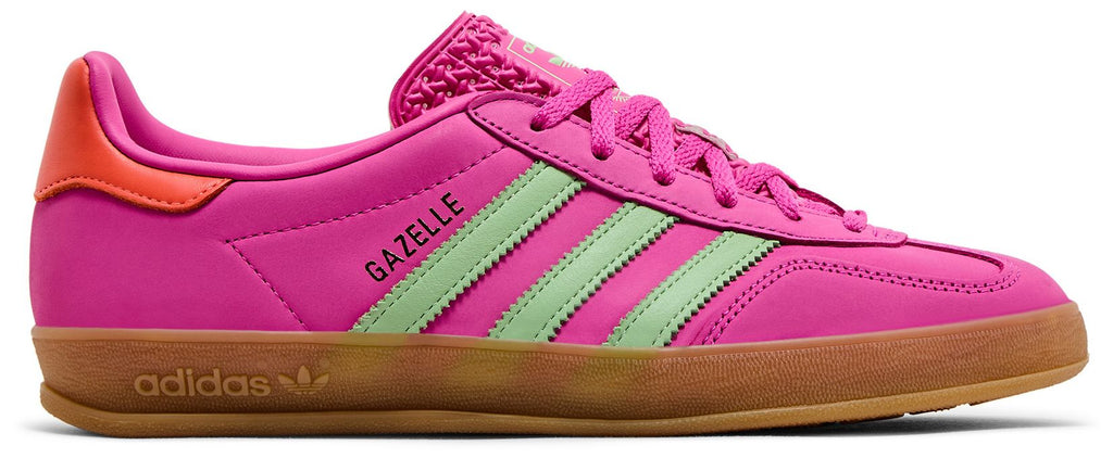 [JI2718] Womens Adidas Gazelle Indoor 'Semi Lucid Fuchsia Semi Green Spark Coral'
