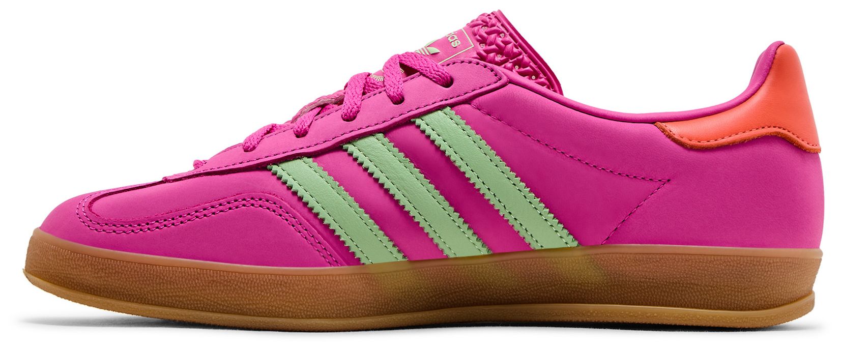 [JI2718] Womens Adidas Gazelle Indoor 'Semi Lucid Fuchsia Semi Green Spark Coral'