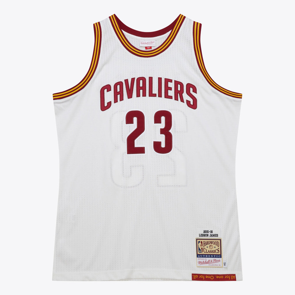 Mens Mitchell & Ness NBA WHITE JERSEY CAVALIERS 2015 LEBRON JAMES